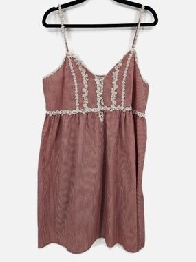 Victoria's Secret Country Gingham Cotton Babydoll Dress RARE VINTAGE